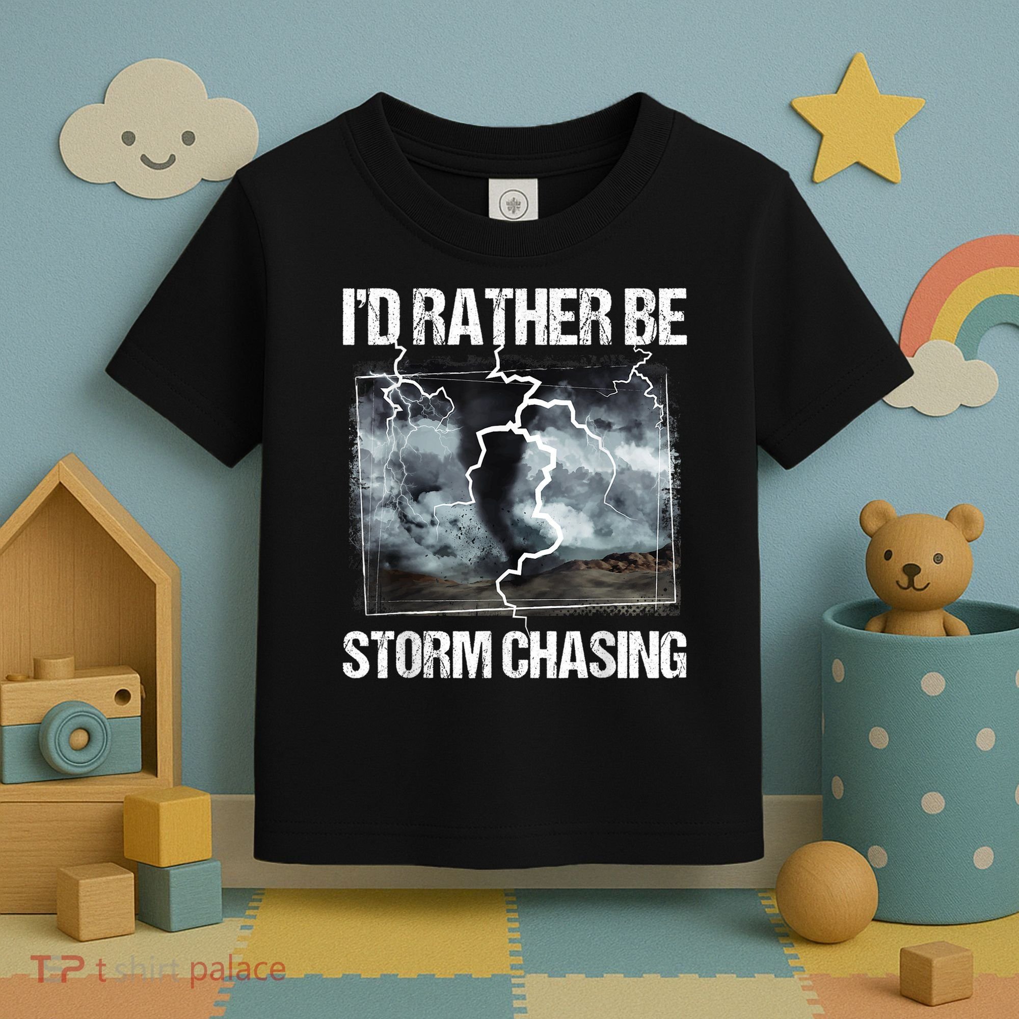 I'd Rather Be Storm Chasing Funny Gift Tornado Chaser Meteorology Toddler T-Shirt