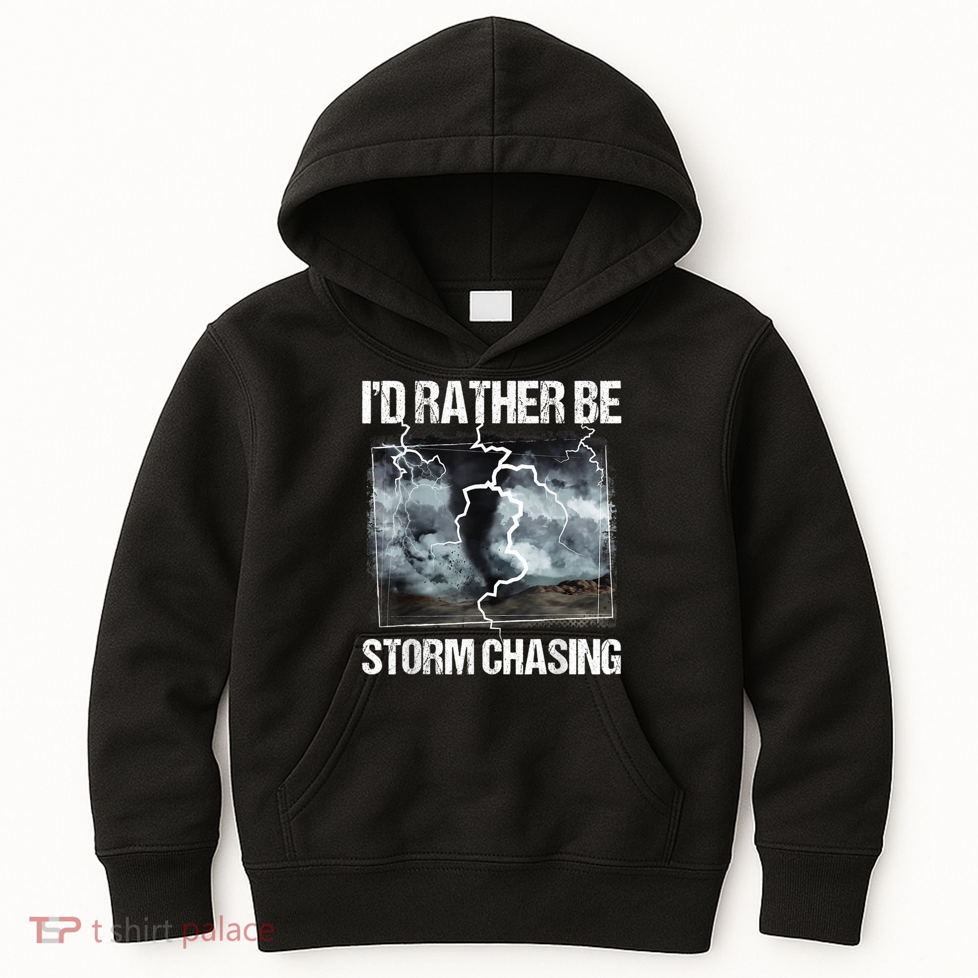 I'd Rather Be Storm Chasing Funny Gift Tornado Chaser Meteorology Kids Hoodie