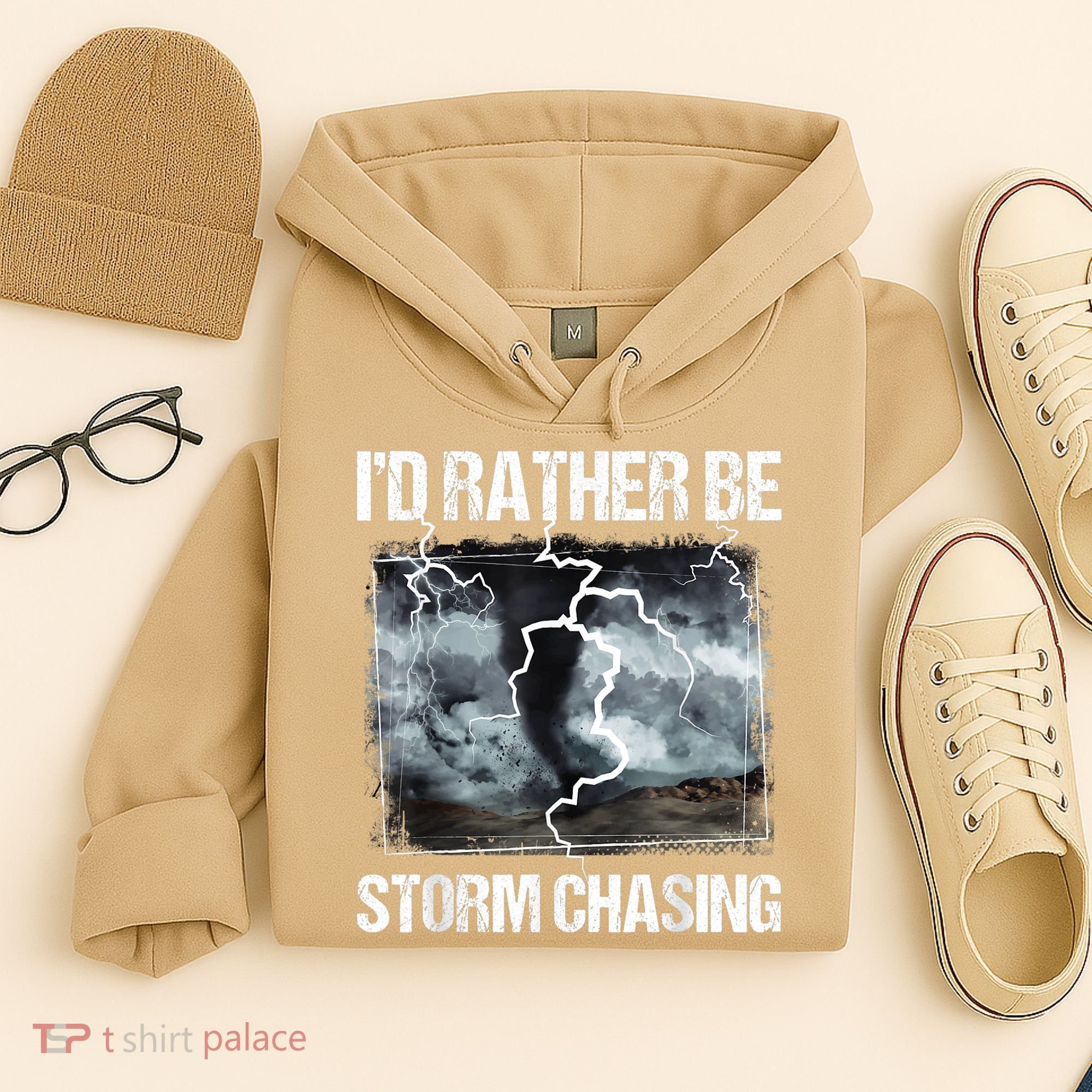 I'd Rather Be Storm Chasing Funny Gift Tornado Chaser Meteorology Hoodie