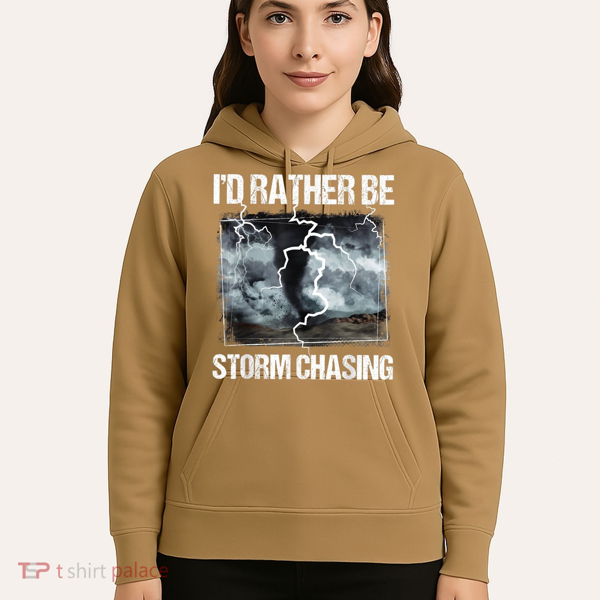 I'd Rather Be Storm Chasing Funny Gift Tornado Chaser Meteorology Hoodie