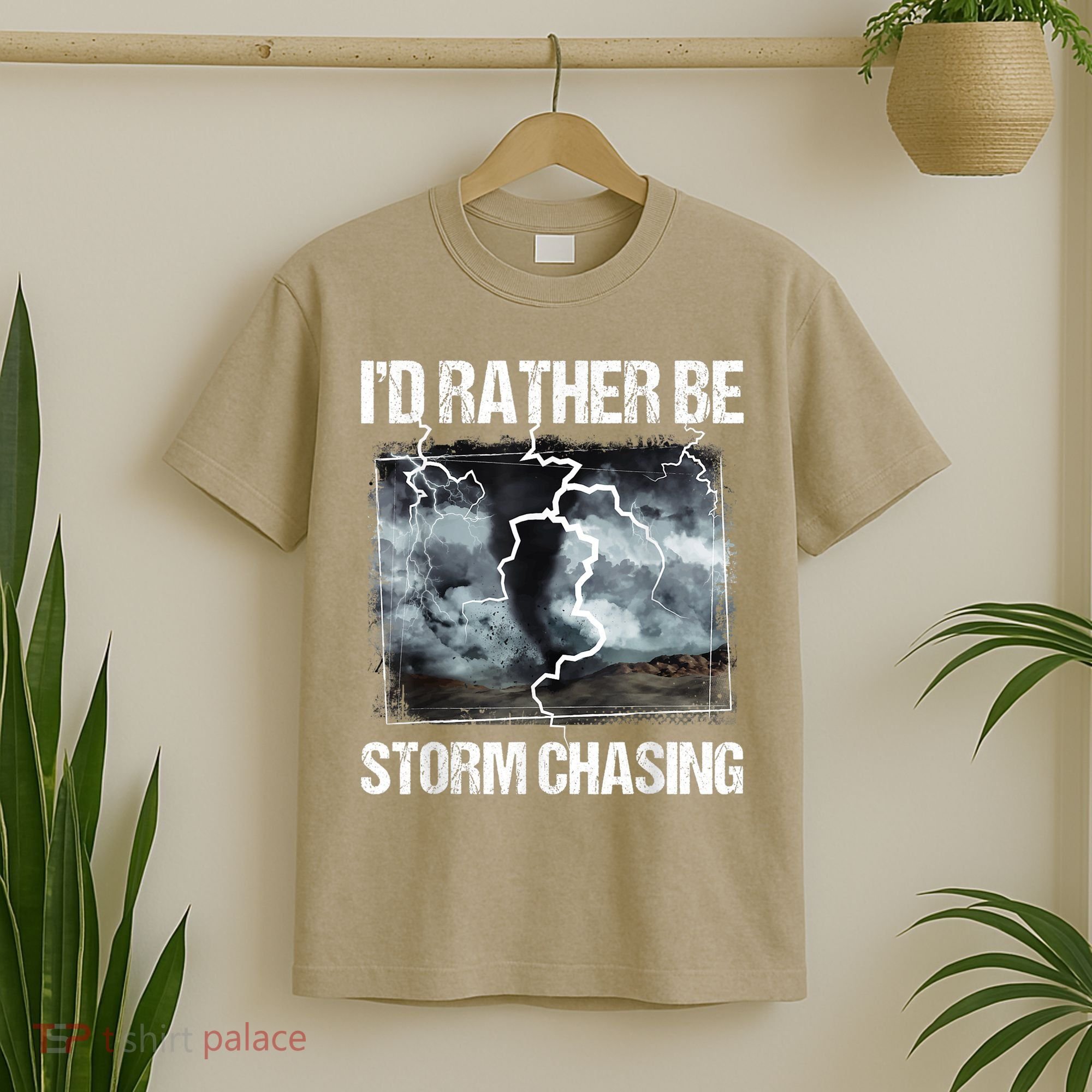 I'd Rather Be Storm Chasing Funny Gift Tornado Chaser Meteorology T-Shirt