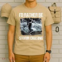 I'd Rather Be Storm Chasing Funny Gift Tornado Chaser Meteorology T-Shirt thumb 6