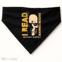 I Read Banned Books Politically Incorrect Anti Censorship USA-Made Doggie Bandana thumb 0