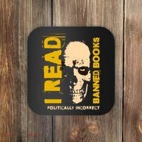 I Read Banned Books Politically Incorrect Anti Censorship Coaster thumb 0