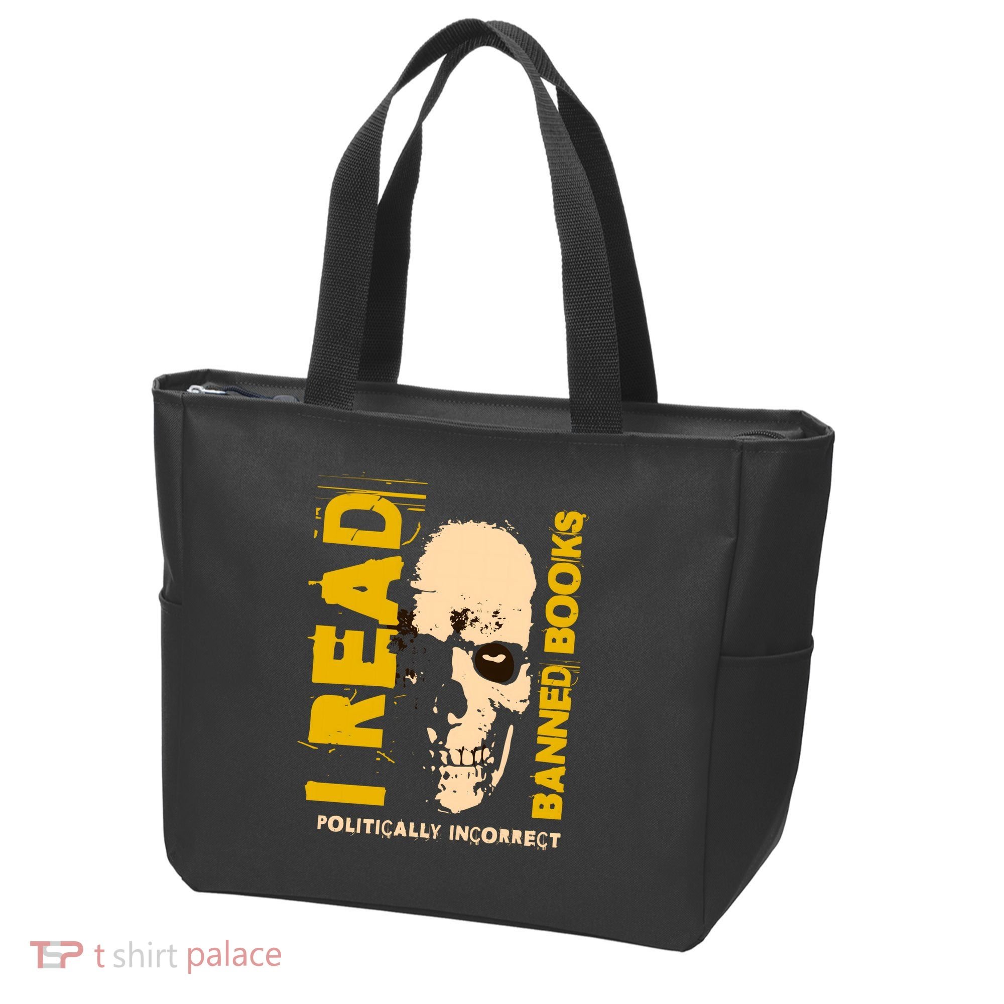 I Read Banned Books Politically Incorrect Anti Censorship Tote Bag