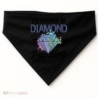 I'd Rather Be Diamond Painting Gift Painter Artist Gift USA-Made Doggie Bandana thumb 0