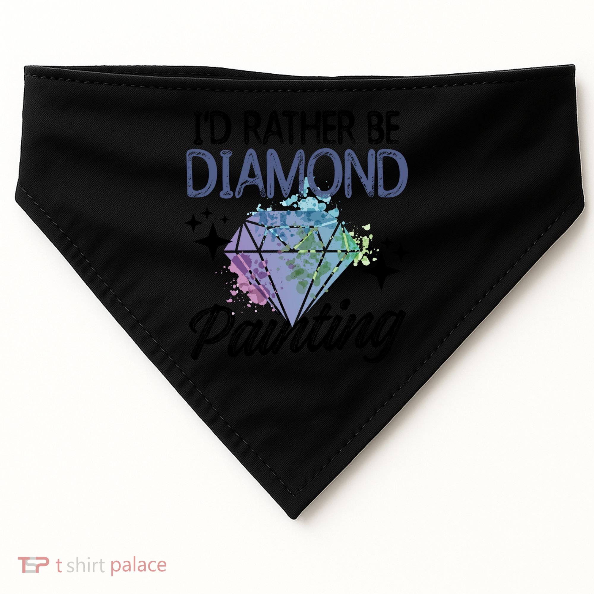 I'd Rather Be Diamond Painting Gift Painter Artist Gift USA-Made Doggie Bandana