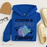 I'd Rather Be Diamond Painting Gift Painter Artist Gift Hoodie thumb 4