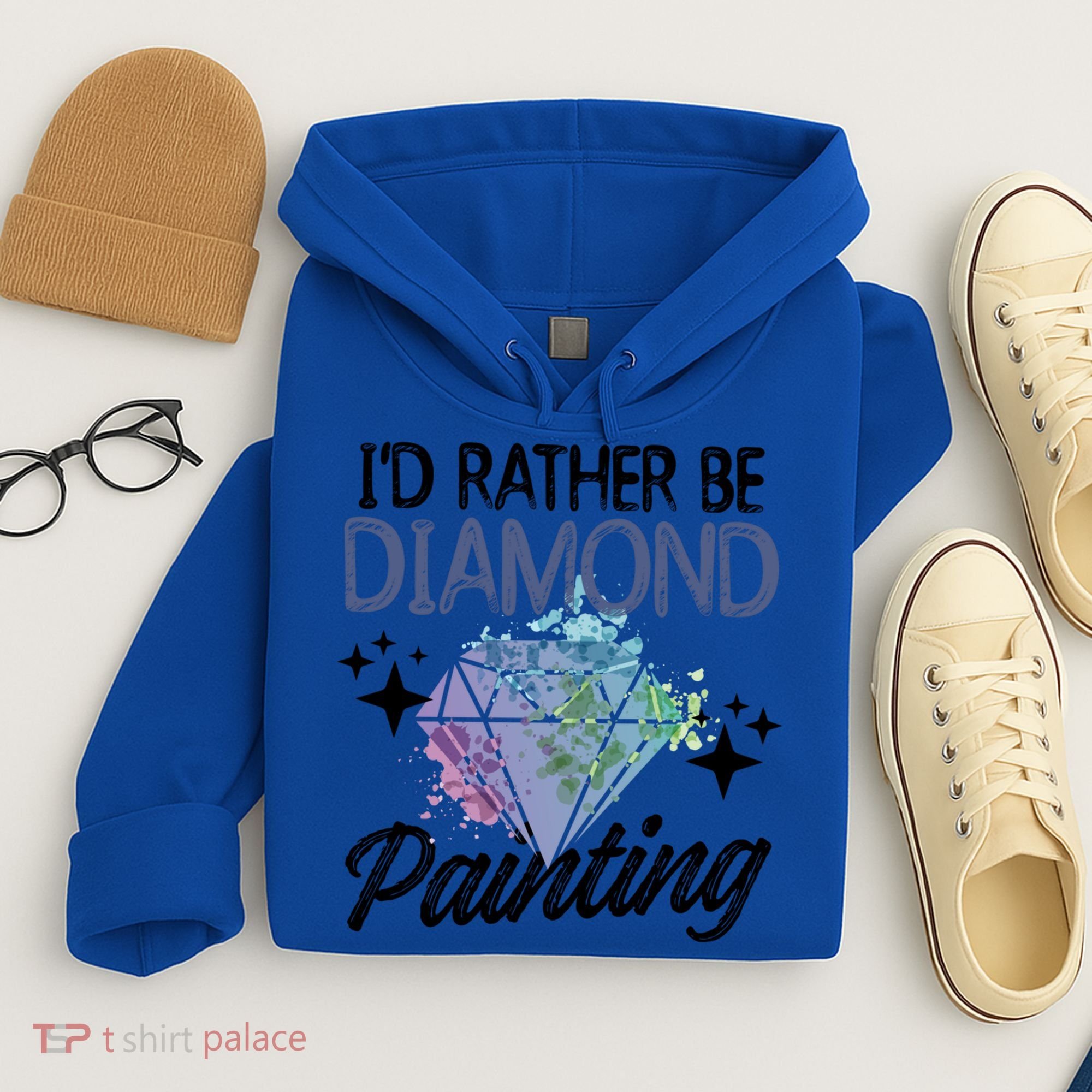 I'd Rather Be Diamond Painting Gift Painter Artist Gift Hoodie