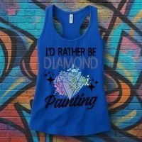 I'd Rather Be Diamond Painting Gift Painter Artist Gift Women's Tank Top thumb 3