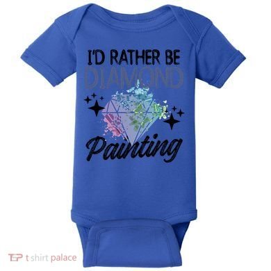 I'd Rather Be Diamond Painting Gift Painter Artist Gift Baby Bodysuit