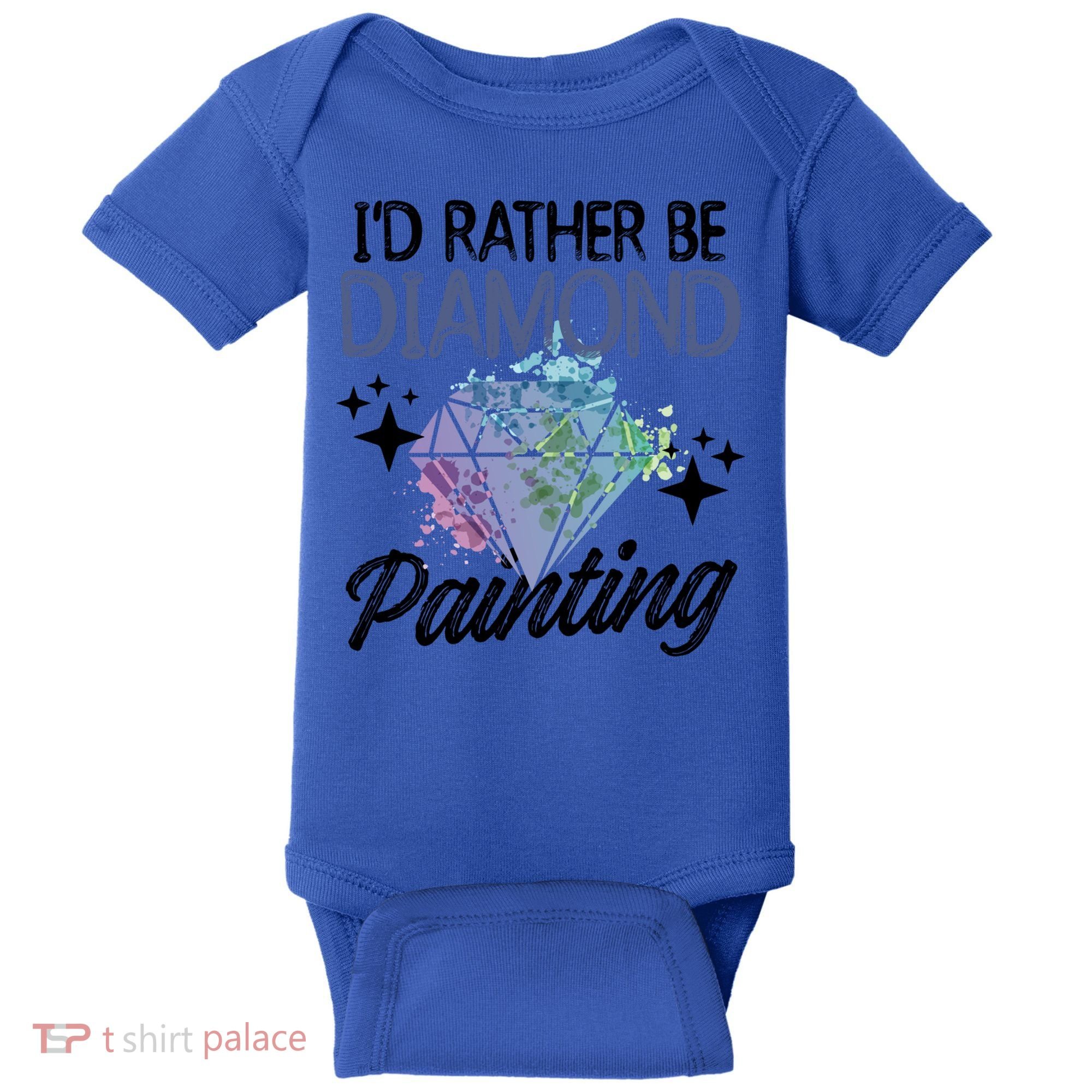 I'd Rather Be Diamond Painting Gift Painter Artist Gift Baby Bodysuit