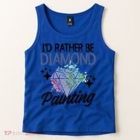 I'd Rather Be Diamond Painting Gift Painter Artist Gift Tank Top thumb 2
