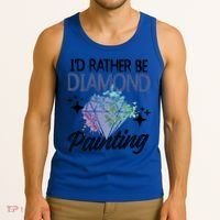 I'd Rather Be Diamond Painting Gift Painter Artist Gift Tank Top thumb 3