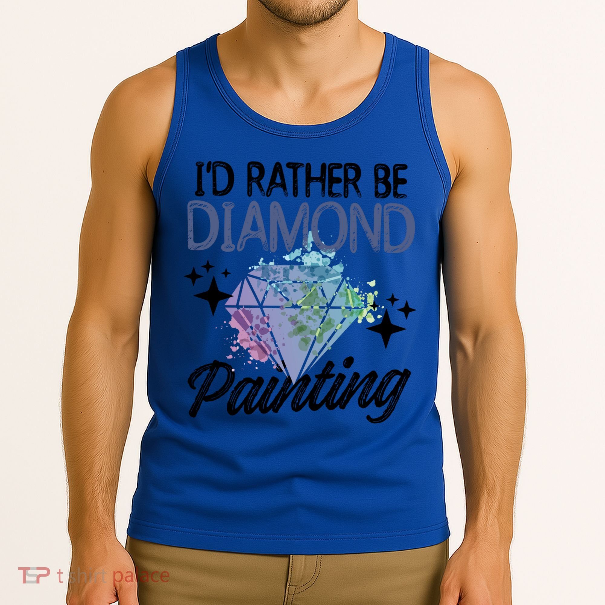 I'd Rather Be Diamond Painting Gift Painter Artist Gift Tank Top