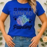 I'd Rather Be Diamond Painting Gift Painter Artist Gift Women's T-Shirt thumb 2