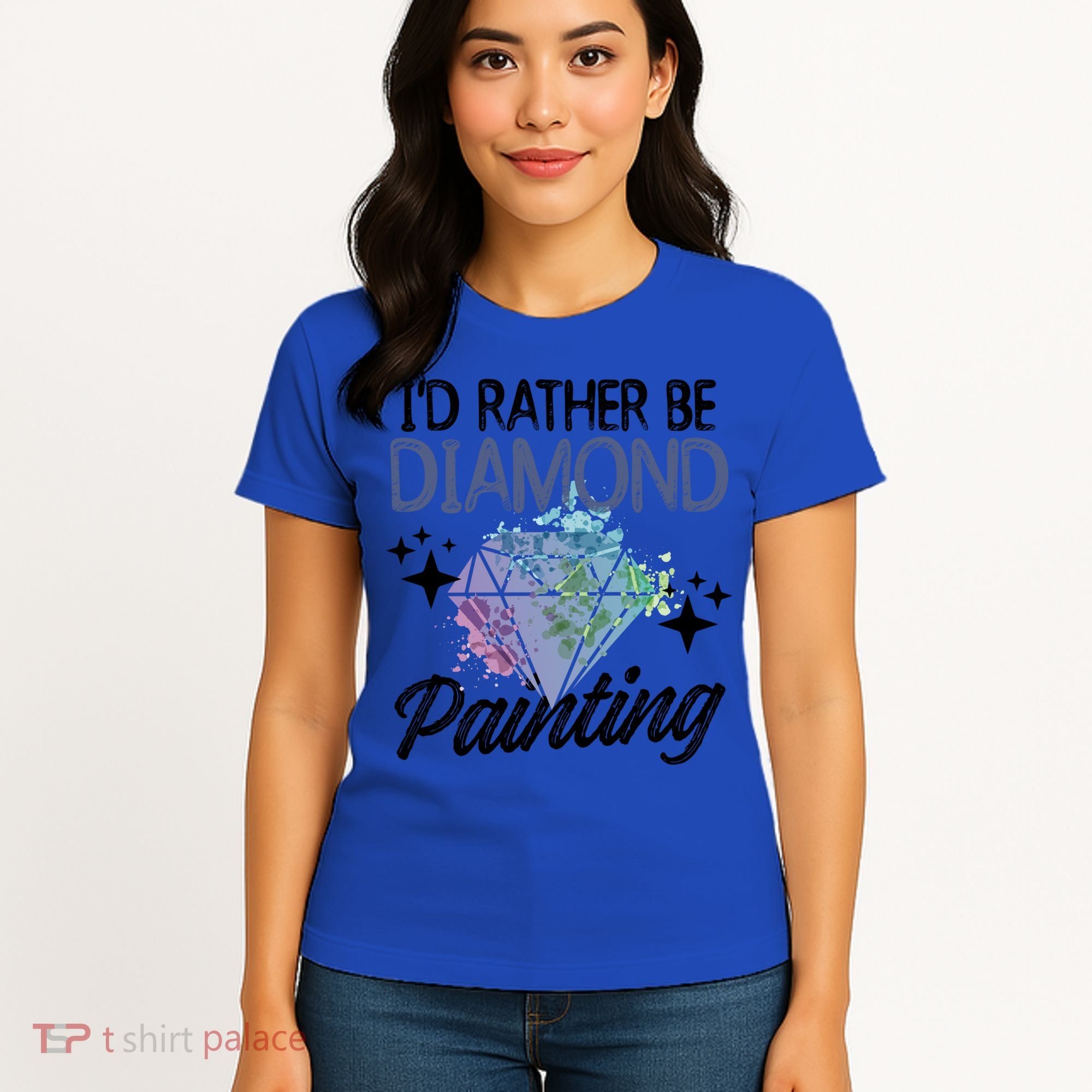 I'd Rather Be Diamond Painting Gift Painter Artist Gift Women's T-Shirt