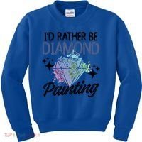 I'd Rather Be Diamond Painting Gift Painter Artist Gift Kids Sweatshirt thumb 0