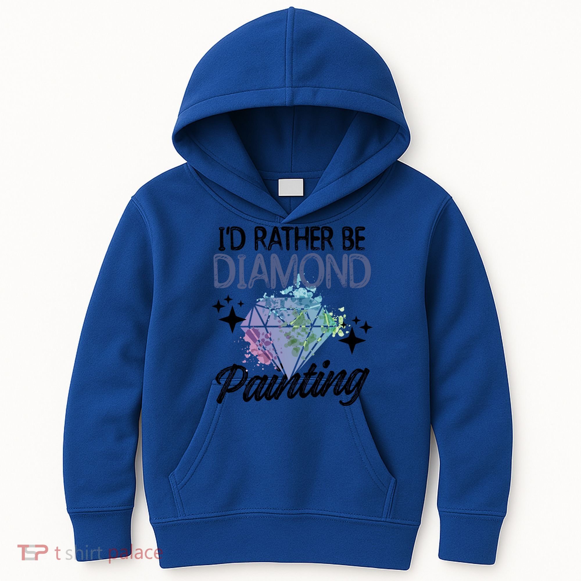 I'd Rather Be Diamond Painting Gift Painter Artist Gift Kids Hoodie