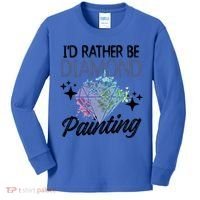 I'd Rather Be Diamond Painting Gift Painter Artist Gift Kids Long Sleeve Shirt thumb 0