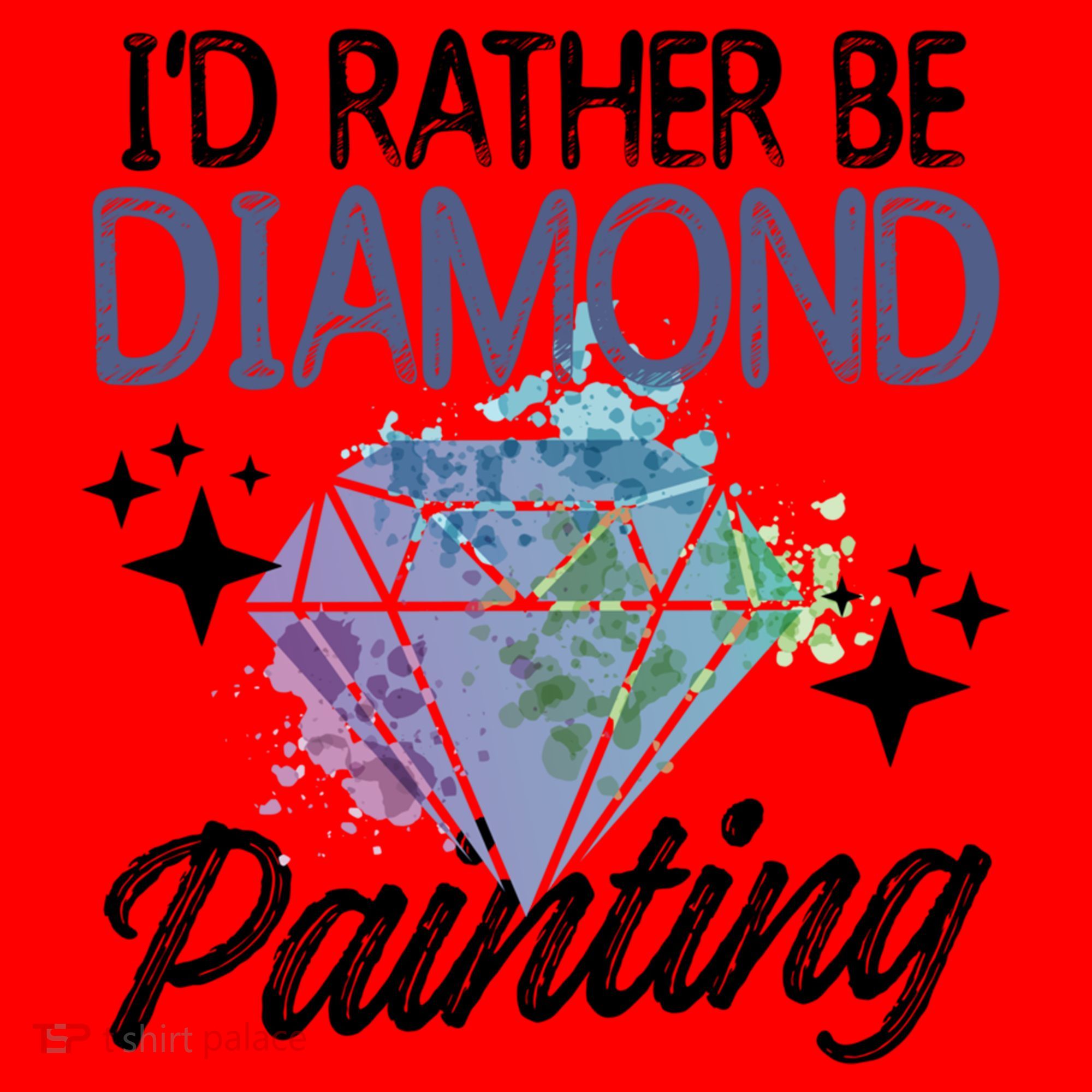 I'd Rather Be Diamond Painting Gift Painter Artist Gift Santa Hat