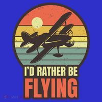 Id Rather Be Flying Aviation Pilot Flight Retro Sunset Meaningful Gift Visor thumb 3
