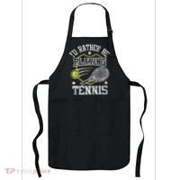 I'd Rather Be Playing Tennis Racket Sports Tournament Apron thumb 0