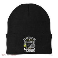 I'd Rather Be Playing Tennis Racket Sports Tournament Beanie thumb 0
