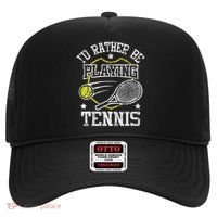 I'd Rather Be Playing Tennis Racket Sports Tournament Hat thumb 0