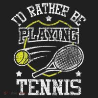 I'd Rather Be Playing Tennis Racket Sports Tournament Hat thumb 2
