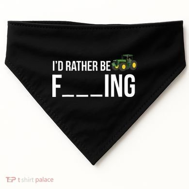 Id Rather Be Farming Funny Farmer Gift USA-Made Doggie Bandana