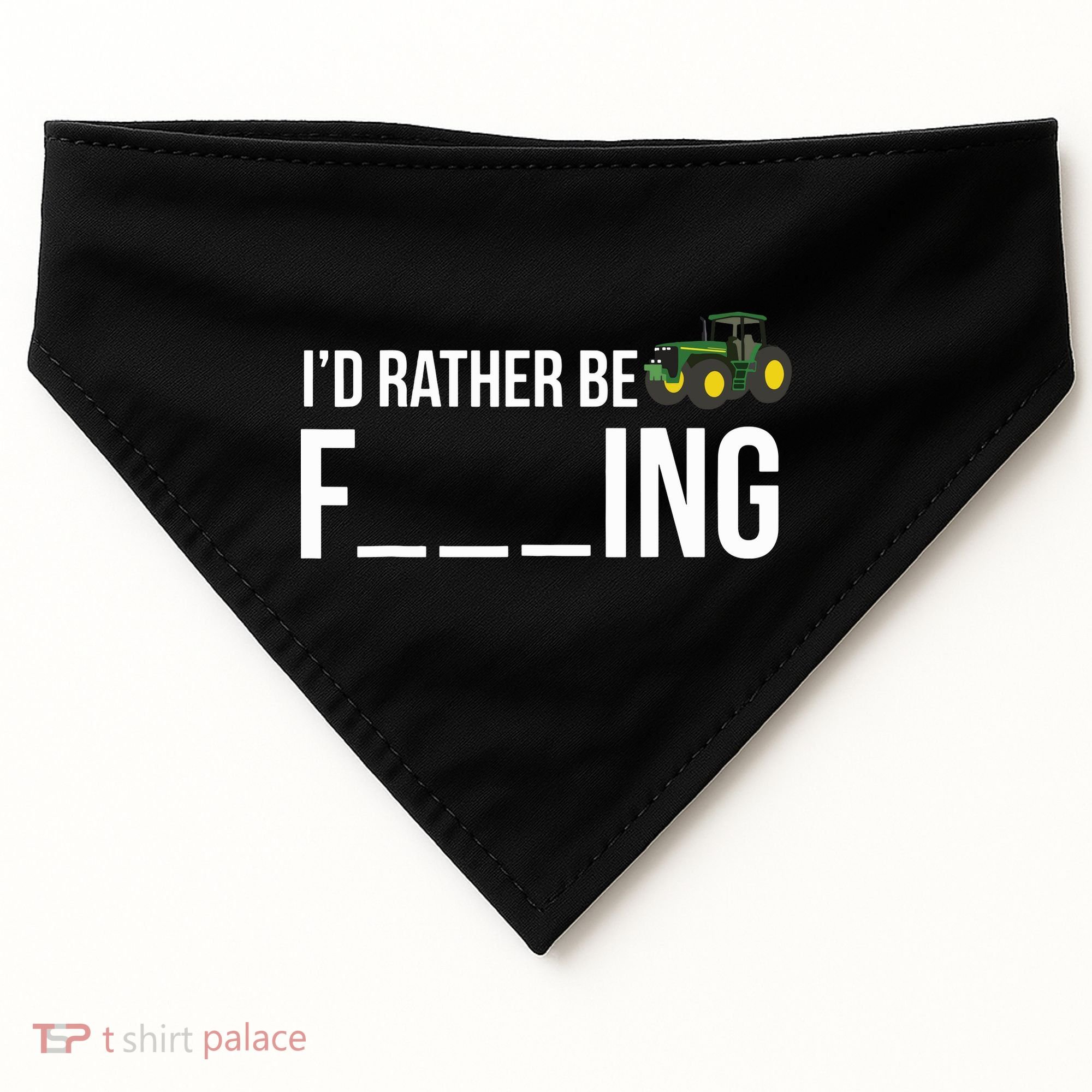 Id Rather Be Farming Funny Farmer Gift USA-Made Doggie Bandana