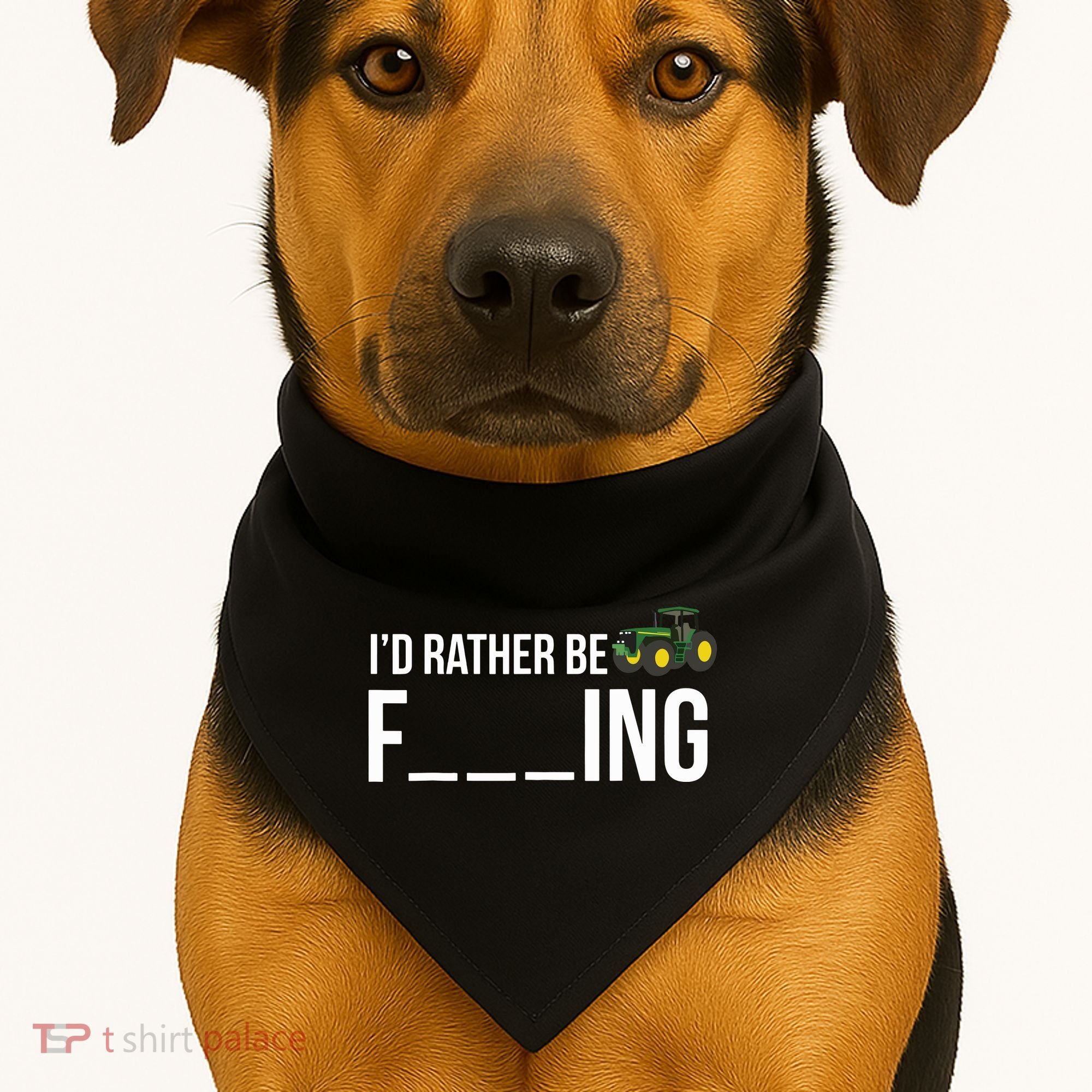 Id Rather Be Farming Funny Farmer Gift USA-Made Doggie Bandana