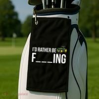 Id Rather Be Farming Funny Farmer Gift Golf Towel thumb 2