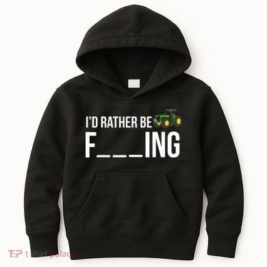Id Rather Be Farming Funny Farmer Gift Kids Hoodie
