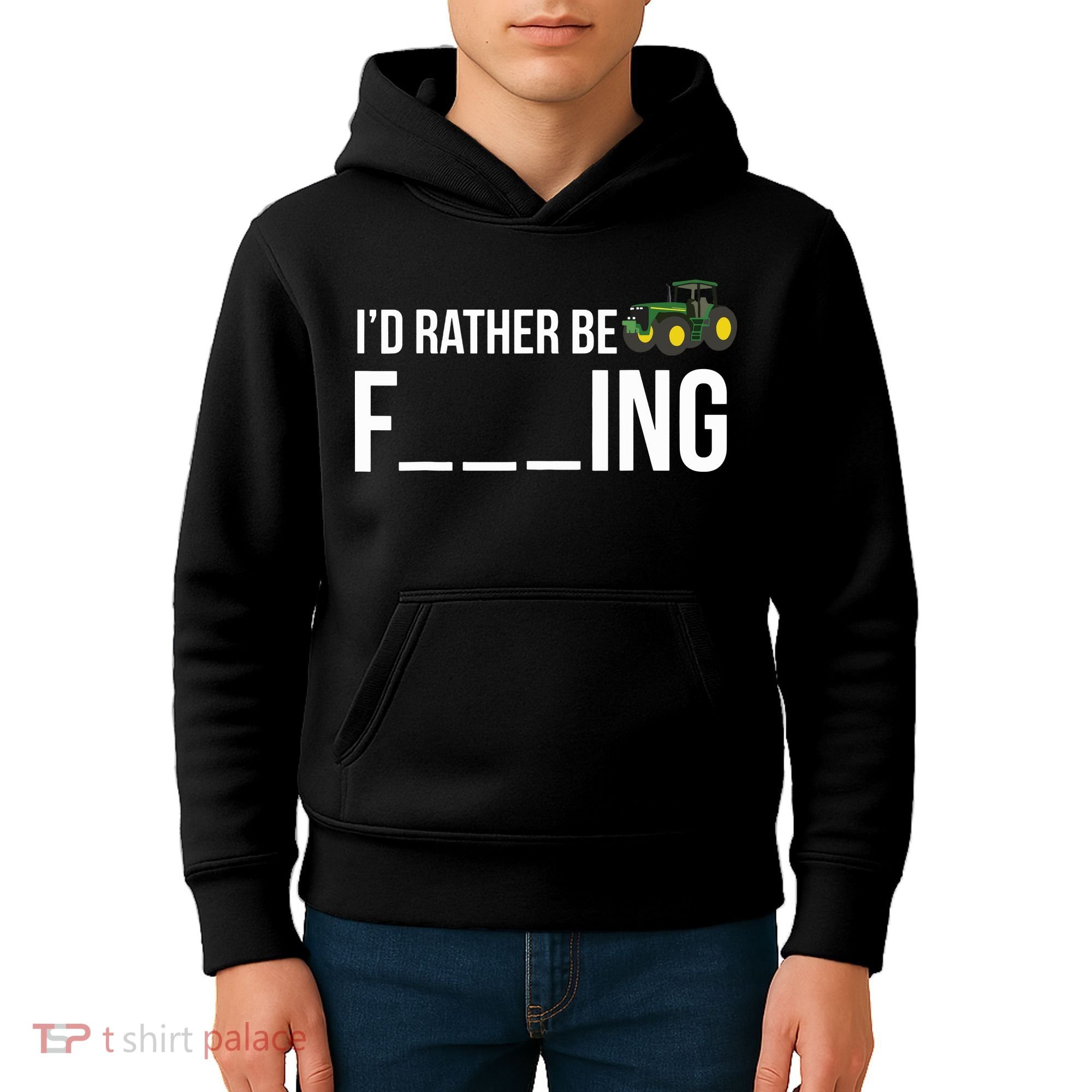 Id Rather Be Farming Funny Farmer Gift Kids Hoodie