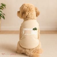 Id Rather Be Farming Funny Farmer Gift Doggie Tank thumb 2