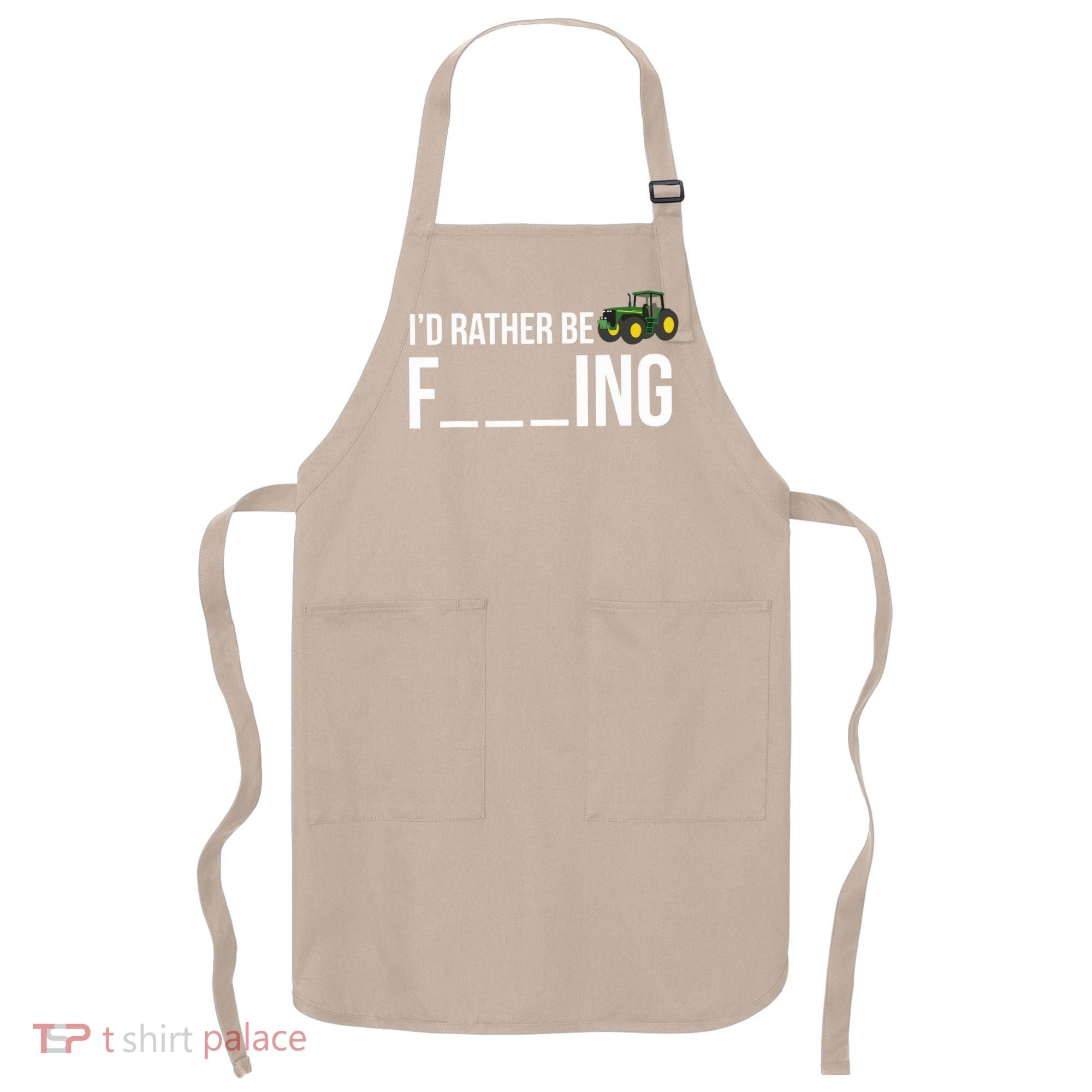 Id Rather Be Farming Funny Farmer Gift Apron