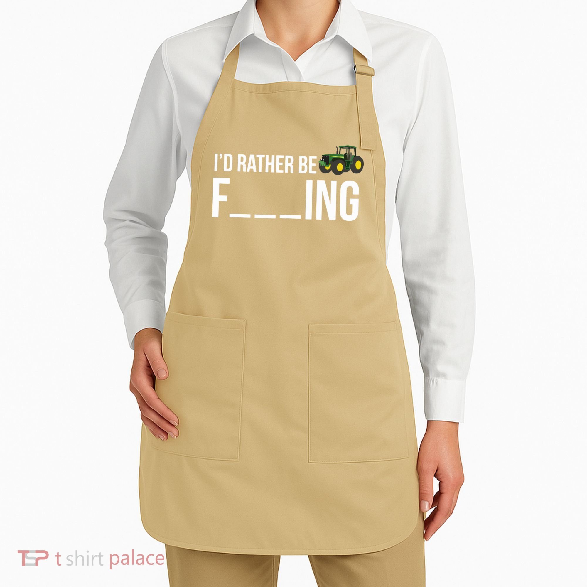Id Rather Be Farming Funny Farmer Gift Apron