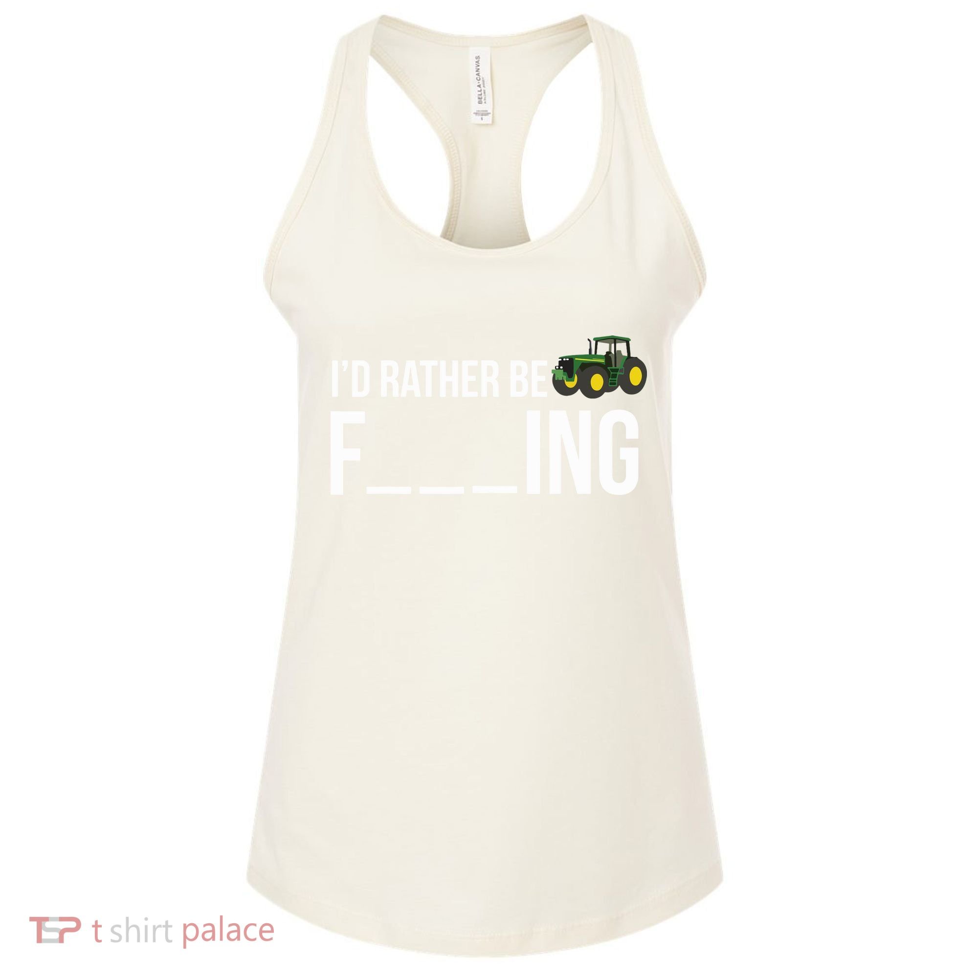 Id Rather Be Farming Funny Farmer Gift Women's Tank Top