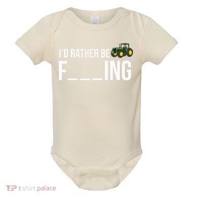 Id Rather Be Farming Funny Farmer Gift Baby Bodysuit