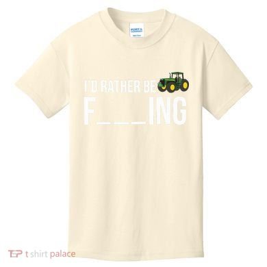 Id Rather Be Farming Funny Farmer Gift Kids T-Shirt