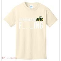 Id Rather Be Farming Funny Farmer Gift Kids T-Shirt thumb 0
