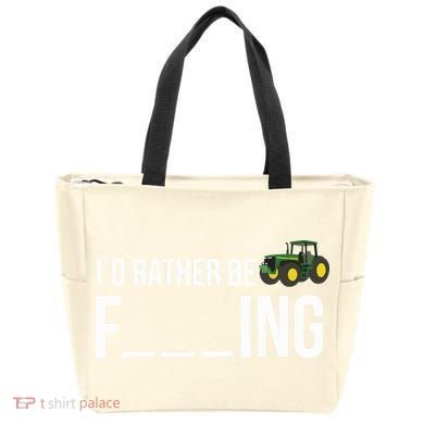 Id Rather Be Farming Funny Farmer Gift Tote Bag