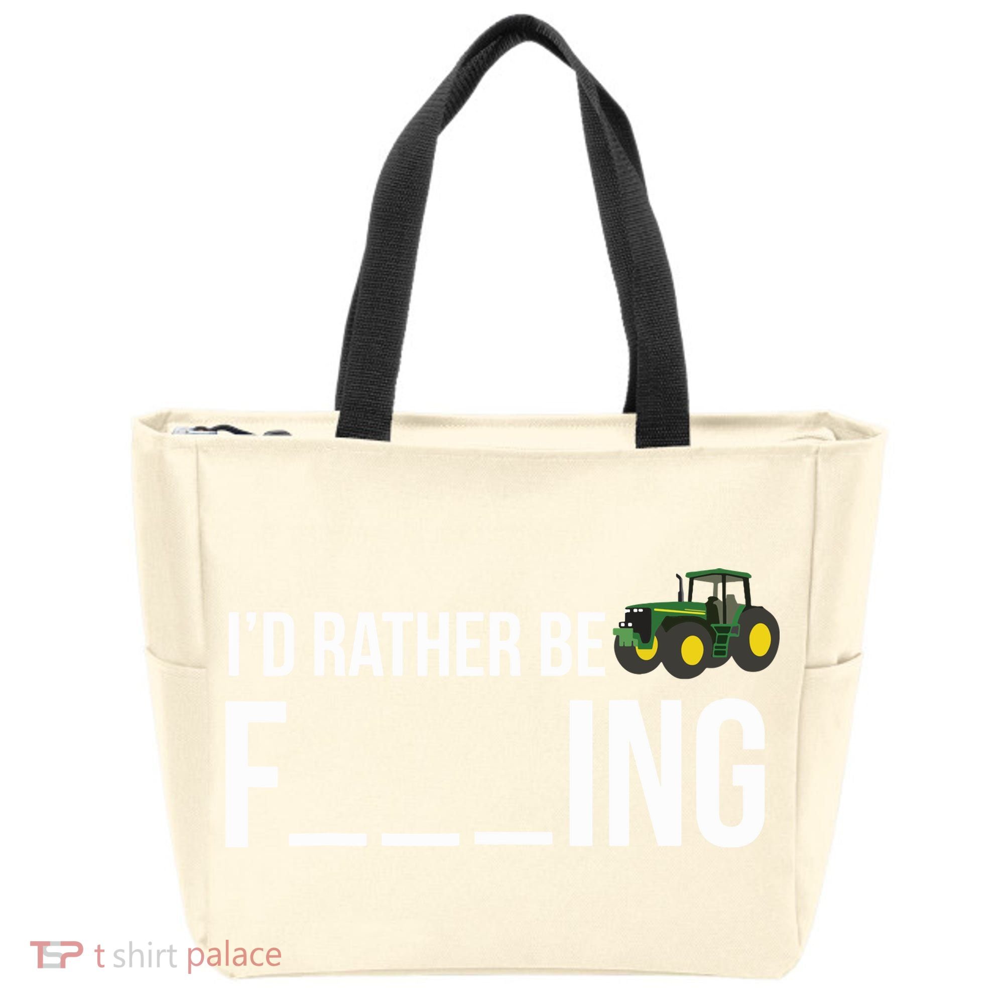 Id Rather Be Farming Funny Farmer Gift Tote Bag