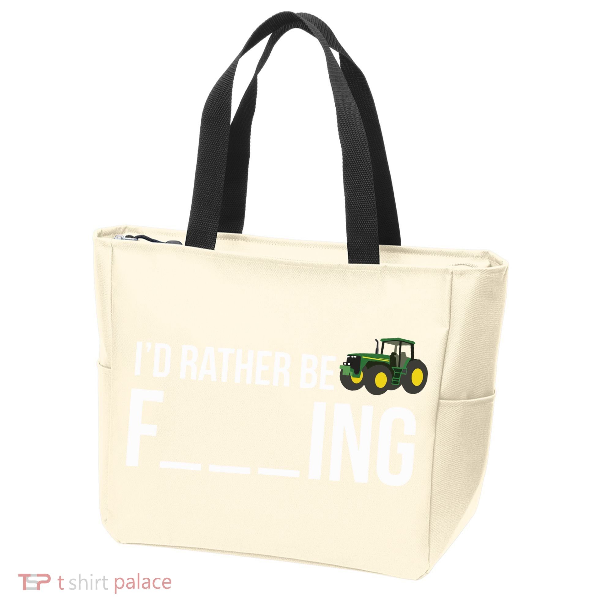 Id Rather Be Farming Funny Farmer Gift Tote Bag