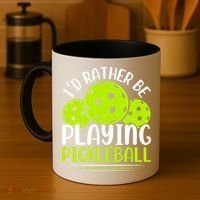 I'd Rather Be Playing Pickleball Gift For Pickleball Team Coffee Mug thumb 4
