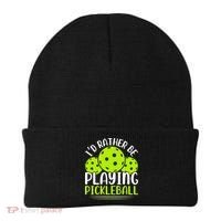 I'd Rather Be Playing Pickleball Gift For Pickleball Team Beanie thumb 0