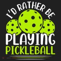 I'd Rather Be Playing Pickleball Gift For Pickleball Team Beanie thumb 2