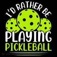 I'd Rather Be Playing Pickleball Gift For Pickleball Team Women's Hoodie thumb 2
